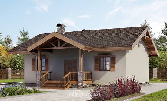 090-002-Л Проект одноэтажного дома, современный домик из кирпича Симферополь | Проекты домов от House Expert