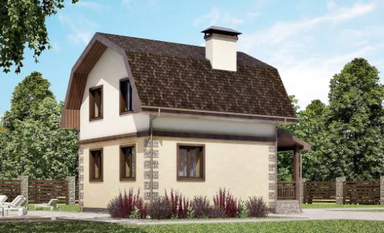 070-004-П Проект двухэтажного дома с мансардным этажом, классический дом из газобетона Симферополь | Проекты домов от House Expert