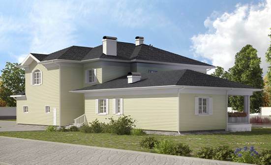 410-002-Л Проект двухэтажного дома, гараж, огромный домик из арболита Симферополь | Проекты домов от House Expert