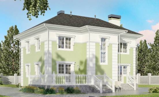155-005-П Проект двухэтажного дома, скромный коттедж из блока Симферополь | Проекты домов от House Expert