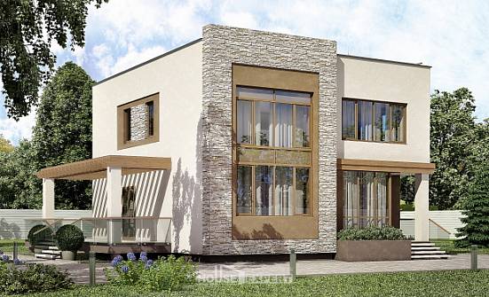 185-001-П Проект двухэтажного дома, красивый дом из блока Симферополь | Проекты домов от House Expert