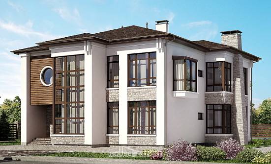 300-005-П Проект двухэтажного дома, современный коттедж из кирпича Симферополь | Проекты домов от House Expert
