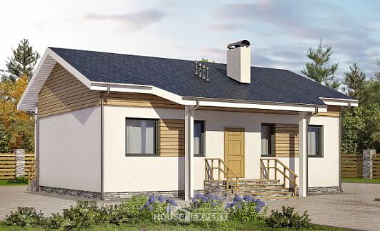 080-004-П Проект одноэтажного дома, бюджетный загородный дом из арболита Симферополь | Проекты домов от House Expert