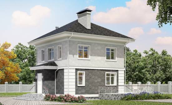 090-003-П Проект двухэтажного дома, уютный загородный дом из пеноблока Симферополь | Проекты домов от House Expert