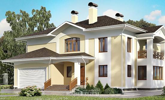 375-002-Л Проект двухэтажного дома, гараж, огромный домик из кирпича Симферополь | Проекты домов от House Expert