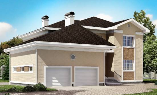 335-001-Л Проект двухэтажного дома, гараж, большой загородный дом из кирпича Симферополь | Проекты домов от House Expert
