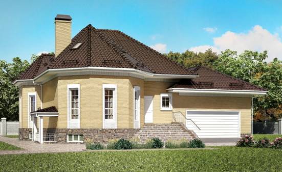 400-001-П Проект трехэтажного дома мансардой и гаражом, классический загородный дом из твинблока Симферополь | Проекты домов от House Expert