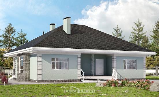 135-003-Л Проект одноэтажного дома, современный дом из газобетона Симферополь | Проекты домов от House Expert
