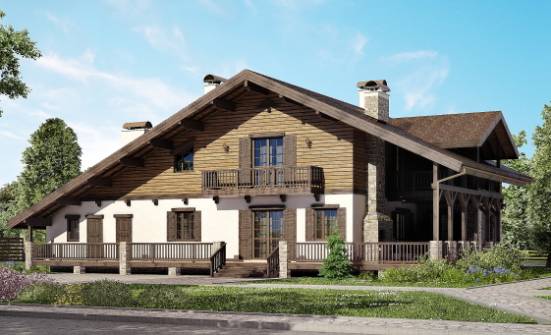 320-002-П Проект двухэтажного дома с мансардой, большой домик из кирпича Симферополь | Проекты домов от House Expert