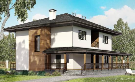 245-001-П Проект двухэтажного дома, простой домик из блока Симферополь | Проекты домов от House Expert
