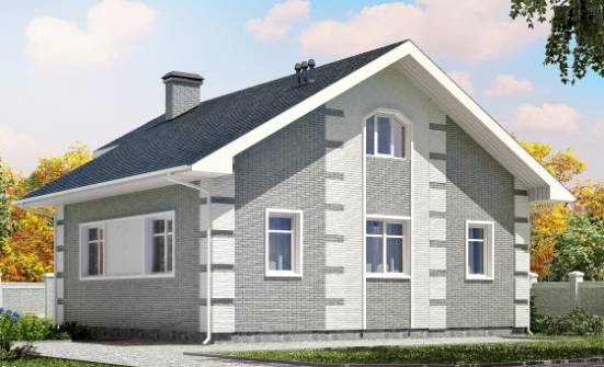115-001-Л Проект двухэтажного дома мансардой, уютный загородный дом из газосиликатных блоков Симферополь | Проекты домов от House Expert