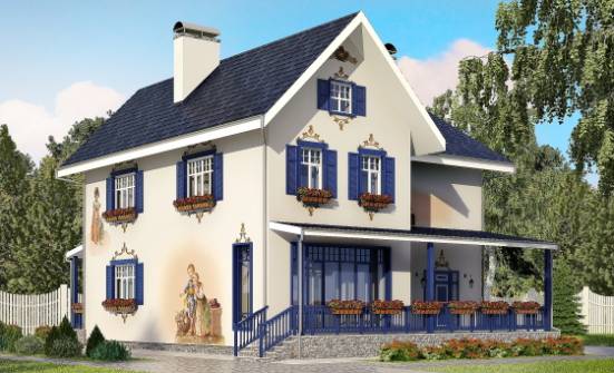 180-003-П Проект двухэтажного дома, компактный дом из кирпича Симферополь | Проекты домов от House Expert