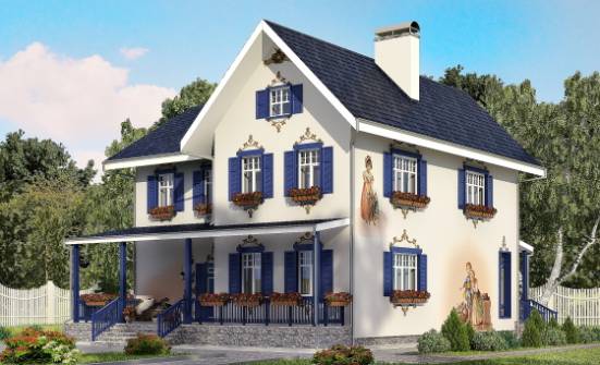 180-003-П Проект двухэтажного дома, компактный дом из кирпича Симферополь | Проекты домов от House Expert