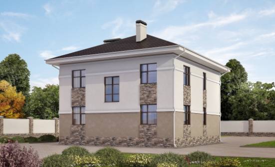 150-014-П Проект двухэтажного дома, компактный загородный дом из керамзитобетонных блоков Симферополь | Проекты домов от House Expert
