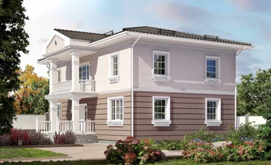 210-005-П Проект двухэтажного дома, просторный домик из поризованных блоков Симферополь | Проекты домов от House Expert