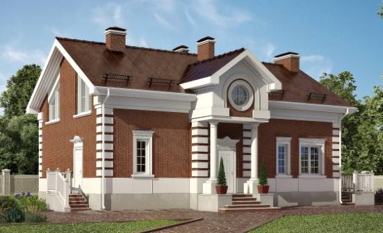 160-009-П Проект двухэтажного дома мансардный этаж, современный домик из твинблока Симферополь | Проекты домов от House Expert