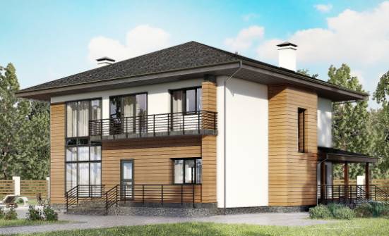 245-001-П Проект двухэтажного дома, простой домик из блока Симферополь | Проекты домов от House Expert
