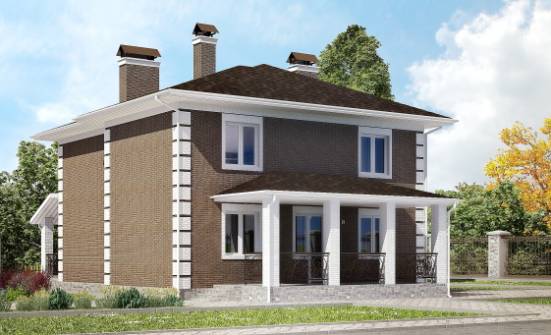 185-002-П Проект двухэтажного дома, доступный домик из твинблока Симферополь | Проекты домов от House Expert