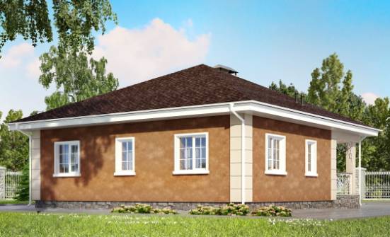100-001-Л Проект одноэтажного дома, красивый загородный дом из поризованных блоков Симферополь | Проекты домов от House Expert
