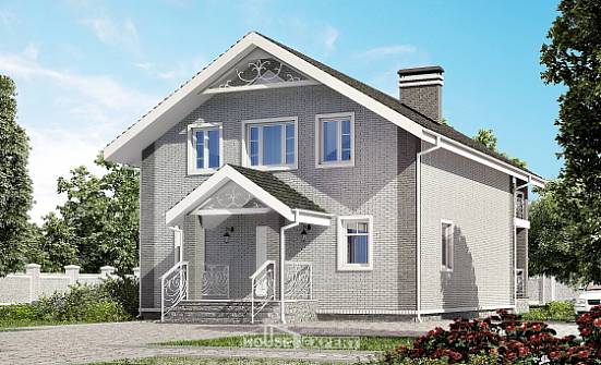150-007-П Проект двухэтажного дома с мансардой, бюджетный дом из газосиликатных блоков Симферополь | Проекты домов от House Expert