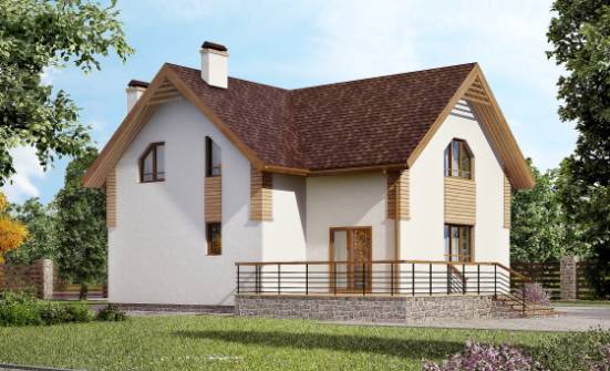 150-009-П  Проект двухэтажного дома с мансардой, бюджетный домик из твинблока Симферополь | Проекты домов от House Expert