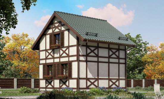 060-002-П Проект двухэтажного дома с мансардой, недорогой загородный дом из дерева Симферополь | Проекты домов от House Expert
