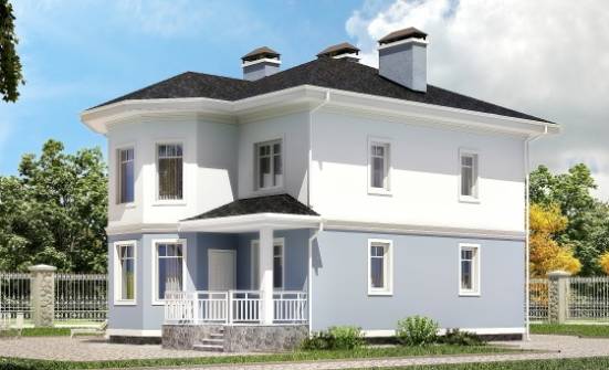 120-001-П Проект двухэтажного дома, экономичный коттедж из блока Симферополь | Проекты домов от House Expert