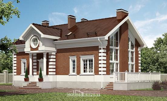 160-009-П Проект двухэтажного дома мансардный этаж, современный домик из твинблока Симферополь | Проекты домов от House Expert