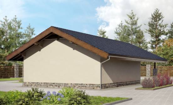 060-005-П Проект гаража из кирпича Симферополь | Проекты одноэтажных домов от House Expert