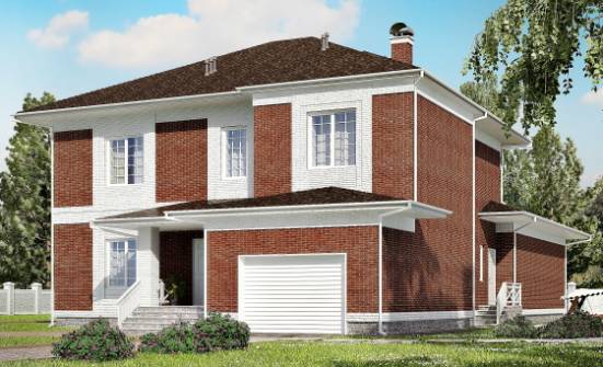 315-001-П Проект двухэтажного дома, гараж, большой дом из кирпича Симферополь | Проекты домов от House Expert
