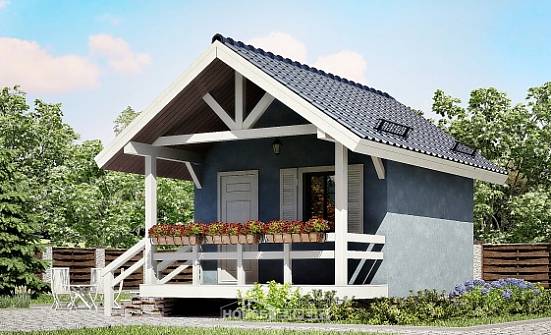 020-001-Л Проект одноэтажного дома, доступный домик из дерева Симферополь | Проекты домов от House Expert