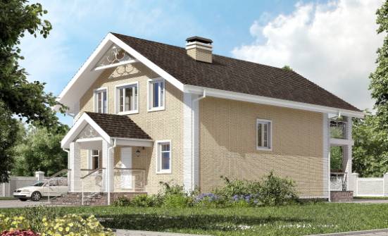 150-007-Л Проект двухэтажного дома с мансардой, простой дом из арболита Симферополь | Проекты домов от House Expert