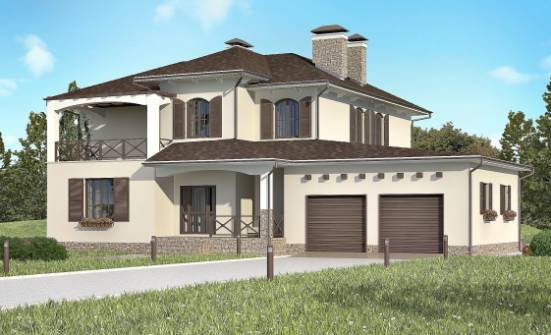285-002-П Проект двухэтажного дома и гаражом, просторный домик из кирпича Симферополь | Проекты домов от House Expert