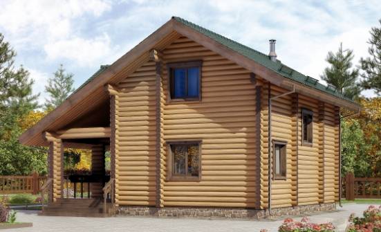 110-005-П Проект двухэтажного дома с мансардным этажом, красивый дом из дерева Симферополь | Проекты домов от House Expert