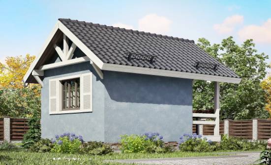 020-001-П Проект одноэтажного дома, дешевый дом из бревен Симферополь | Проекты домов от House Expert