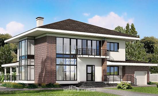 275-002-П Проект двухэтажного дома, гараж, красивый коттедж из кирпича Симферополь | Проекты домов от House Expert