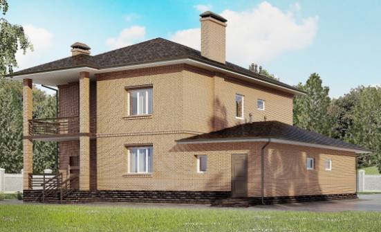 245-003-Л Проект двухэтажного дома, гараж, средний загородный дом из кирпича Симферополь | Проекты домов от House Expert