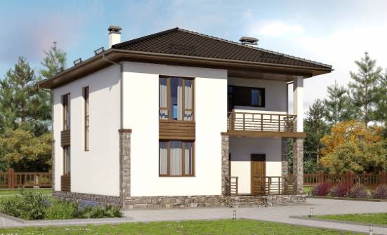170-005-П Проект двухэтажного дома, классический домик из керамзитобетонных блоков Симферополь | Проекты домов от House Expert