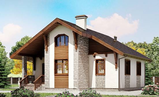 080-002-Л Проект одноэтажного дома, экономичный загородный дом из бризолита Симферополь | Проекты домов от House Expert
