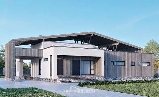 170-011-Л Проект одноэтажного дома, компактный домик из кирпича Симферополь | Проекты домов от House Expert