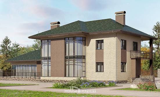 305-003-П Проект двухэтажного дома, классический дом из твинблока Симферополь | Проекты домов от House Expert