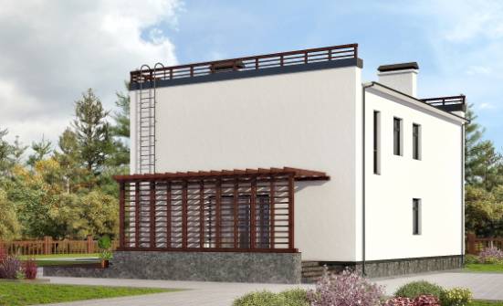 215-002-П Проект двухэтажного дома, средний дом из газобетона Симферополь | Проекты домов от House Expert