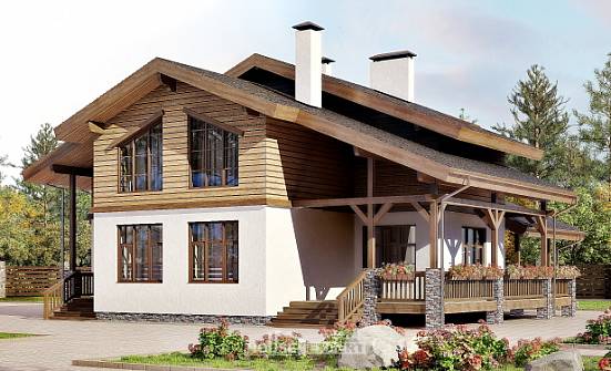 210-006-П Проект двухэтажного дома мансардой, простой коттедж из кирпича Симферополь | Проекты домов от House Expert