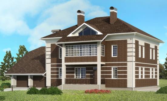 505-002-Л Проект трехэтажного дома, гараж, уютный домик из кирпича Симферополь | Проекты домов от House Expert
