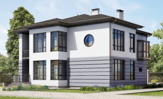 300-006-Л Проект двухэтажного дома, гараж, классический загородный дом из кирпича Симферополь | Проекты домов от House Expert