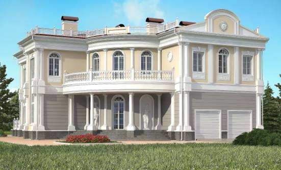 505-001-П Проект двухэтажного дома, гараж, просторный домик из бризолита Симферополь | Проекты домов от House Expert