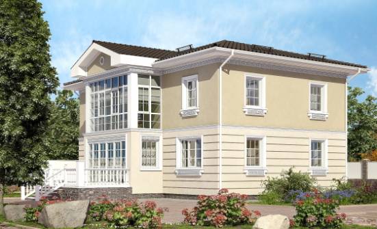 210-005-Л Проект двухэтажного дома, классический дом из твинблока Симферополь | Проекты домов от House Expert
