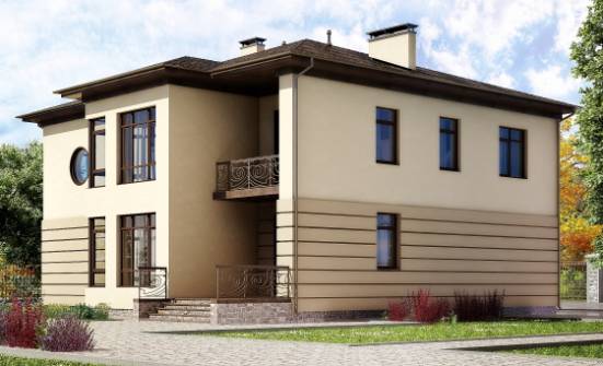 300-006-П Проект двухэтажного дома и гаражом, огромный дом из кирпича Симферополь | Проекты домов от House Expert