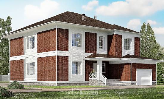 315-001-П Проект двухэтажного дома, гараж, большой дом из кирпича Симферополь | Проекты домов от House Expert