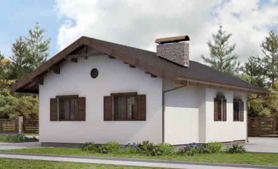 090-002-П Проект одноэтажного дома, уютный загородный дом из кирпича Симферополь | Проекты домов от House Expert